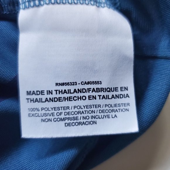 Nike Mens L Golf Dri-Fit Blue Fade Stripe Short Sleeve Polo Shirt - Picture 9 of 12